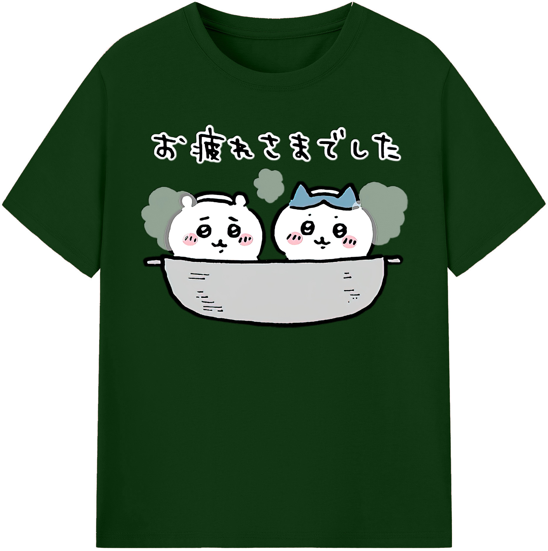 （画像用） ちいかわ ハチワレ Chii-kawa hachiware 綿100％半袖Tシャツ（フロントプリント）